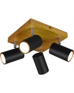 LED Plafondspot - Trion Micko - GU10 Fitting - 1-lichts - Rond - Mat Nikkel - Aluminium