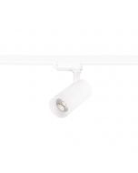 LED Railverlichting - Track Spot - Prixa Pina - 1 Fase - 20W - Helder/Koud Wit 6500K - Mat Wit - Rond - Aluminium