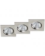 LED Spot - Inbouwspot - Trion Paniro - Vierkant 5W - Dimbaar - Warm Wit 3000K - Mat Nikkel - Aluminium - 80mm