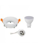 LED Spot Set - GU10 Fitting - Inbouw Rond - Mat Wit - 8W - Helder/Koud Wit 6400K - Ø85mm