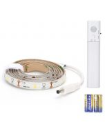 LED Strip Set met Sensor op Batterijen - Aigi Stippi - 1 Meter - Warm Wit 3000K - 1.5V