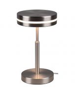 LED Tafellamp - Trion Franco - 6W - Warm Wit 3000K - Rond - Mat Nikkel - Aluminium