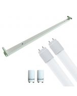 LED TL Armatuur met T8 Buis Incl. Starter - Aigi Dybolo - 150cm Dubbel - 44W - Natuurlijk Wit 4200K - Beschermingsgraad IP20