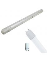 LED TL Armatuur met T8 Buis Incl. Starter - Aigi Hari - 150cm Enkel - 22W - Helder/Koud Wit 6400K - Waterdicht IP65