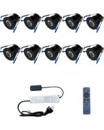 LED Veranda Spot Verlichting 6 Pack - 1W - Warm Wit 3000K - Inbouw - Rond - Mat Wit - Aluminium - Ø31mm