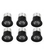 LED Veranda Spot Verlichting 6 Pack - 1W - Warm Wit 3000K - Inbouw - Rond - Mat Wit - Aluminium - Ø31mm