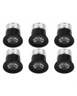 LED Veranda Spot Verlichting 6 Pack - 1W - Warm Wit 3000K - Inbouw - Rond - Mat Wit - Aluminium - Ø31mm