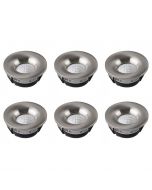 LED Veranda Spot Verlichting 6 Pack - Inbouw Rond 3W - Natuurlijk Wit 4200K - Mat Chroom Aluminium - Ø48.5mm