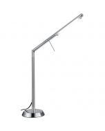 LED Vloerlamp - Trion Filiga - 6W - Warm Wit 3000K - 1-lichts - Dimbaar - Rond - Mat Nikkel - Aluminium