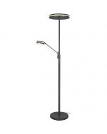 LED Vloerlamp - Trion Barry - 38W - Aanpasbare Kleur - Rond - Oud Brons - Aluminium