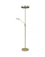 LED Vloerlamp - Trion Barry - 38W - Aanpasbare Kleur - Rond - Oud Brons - Aluminium