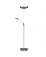 LED Vloerlamp - Trion Barry - 38W - Aanpasbare Kleur - Rond - Oud Brons - Aluminium