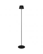 LED Vloerlamp - Trion Dimgo - 2W - Warm Wit 3000K - Rond - Mat Zwart - Kunststof