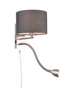 OSRAM - LED Wandlamp - Trion Hotia - E14 Fitting - 3W - Warm Wit 3000K - Rond - Mat Bruin - Aluminium