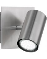 LED Plafondspot - Trion Nonta - GU10 Fitting - 3W - Warm Wit 3000K - 1-lichts - Rond - Mat Nikkel - Aluminium