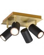 LED Plafondspot - Trion Nonta - GU10 Fitting - 3W - Warm Wit 3000K - 1-lichts - Rond - Mat Nikkel - Aluminium