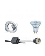 OSRAM - LED Spot Set - Parathom PAR16 927 36D - GU10 Fitting - Dimbaar - Inbouw Rond - Glans Chroom - 5.5W - Warm Wit 2700K - Kantelbaar Ø83mm