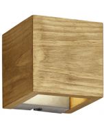 OSRAM - LED Wandlamp - Trion Brida - 4W - Warm Wit 3000K - 1-lichts - Vierkant - Mat Bruin - Natuur Hout