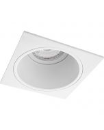 Spot Armatuur GU10 - Pragmi Minko Pro - Inbouw Vierkant - Mat Wit - Aluminium - Verdiept - 90mm