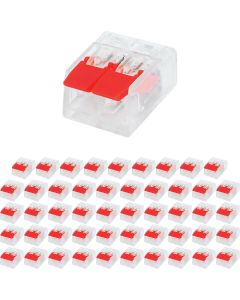 Lasklem Slim Set 10 Stuks - 2 Polig met Klemmetjes - Rood