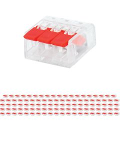 Lasklem Slim Set 10 Stuks - 3 Polig met Klemmetjes - Rood