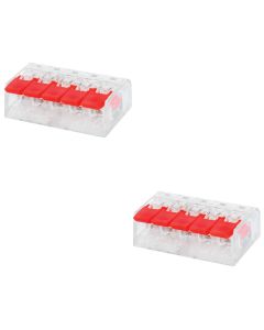 Lasklem Slim Set 10 Stuks - 5 Polig met Klemmetjes - Rood