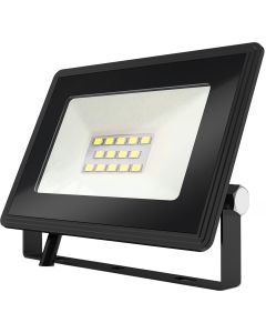 LED Bouwlamp 10 Watt - LED Schijnwerper - Aigi Iglo - Helder/Koud Wit 6400K - Waterdicht IP65 - Mat Zwart - Aluminium