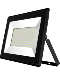 LED Bouwlamp 100 Watt - LED Schijnwerper - Aigi Iglo - Natuurlijk Wit 4000K - Waterdicht IP65 - Mat Zwart - Aluminium