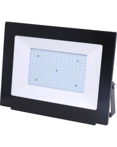 LED Bouwlamp 150 Watt - LED Schijnwerper - Aigi Iglo - Helder/Koud Wit 6400K - Waterdicht IP65 - Mat Zwart - Aluminium