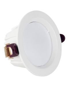 LED Downlight Lanar - Inbouw Rond 7W - Dimbaar - Natuurlijk 4000K - Mat Wit Aluminium Ø98mm