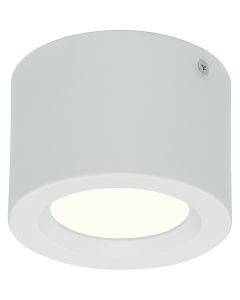 LED Downlight - Opbouw Rond Hoog 5W - Natuurlijk Wit 4200K - Mat Wit Aluminium - Ø105mm