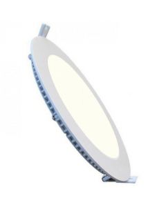 LED Downlight Slim - Inbouw Rond 18W - Dimbaar - Natuurlijk Wit 4200K - Mat Wit Aluminium - Ø225mm