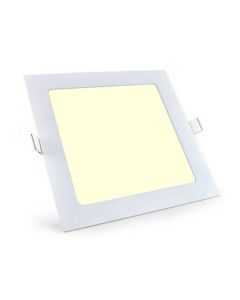 LED Downlight Slim Pro - Aigi - Inbouw Vierkant 18W - Warm Wit 3000K - Mat Wit Aluminium - 220mm