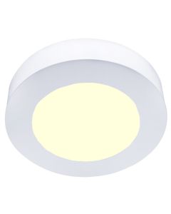 LED Downlight Slim Pro - Aigi Strilo - Opbouw Rond 6W - Warm Wit 3000K - Mat Wit - Kunststof