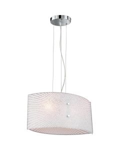 LED Hanglamp - Trion Bomela - E27 Fitting - Rond - Glans Chroom  - Aluminium