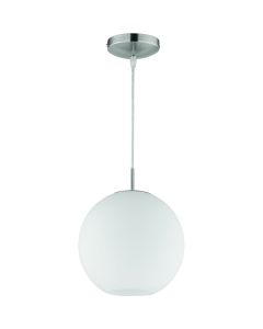 LED Hanglamp - Hangverlichting - Trion Mono - E27 Fitting - Rond - Mat Nikkel - Aluminium