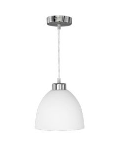 LED Hanglamp - Trion Dolina - E27 Fitting - 1-lichts - Rond - Mat Chroom - Aluminium