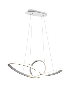 LED Hanglamp - Trion Balfy - 44W - Warm Wit 3000K - Rechthoek - Mat Zwart - Aluminium