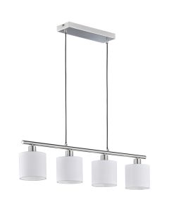 LED Hanglamp - Trion Torry - E14 Fitting - Rechthoek - Mat Nikkel - Aluminium