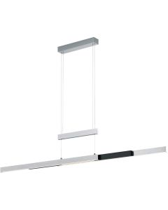 LED Hanglamp - Trion Trojan - 54W - Aanpasbare Kleur - Rechthoek - Mat Nikkel - Aluminium