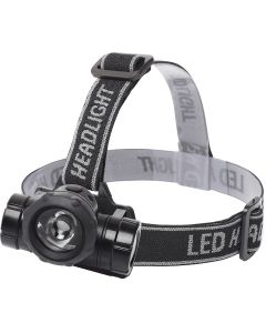 LED Hoofdlamp - Aigi Buvin - Waterdicht - 50 Meter - Kantelbaar - 1 LED - 1.8W - Zwart | Vervangt 10W