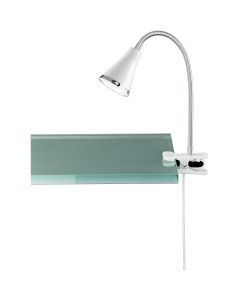 LED Klemlamp - Trion Arora - 3W - Warm Wit 3000K - Glans Wit - Kunststof