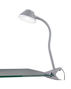 LED Klemlamp - Trion Berky - 3.5W - Warm Wit 3000K - Titaan - Kunststof 1