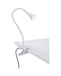 LED Klemlamp - Trion Vipa - 3W - Warm Wit 3000K - Glans Wit - Kunststof