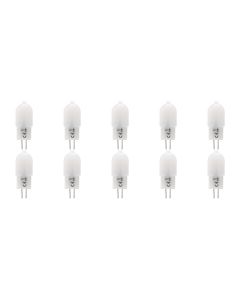 LED Lamp 10 Pack - G4 Fitting - Dimbaar - 2W - Helder/Koud Wit 6000K - Melkwit | Vervangt 20W