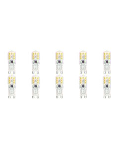 LED Lamp 10 Pack - G9 Fitting - Dimbaar - 3W - Helder/Koud Wit 6000K - Transparant | Vervangt 32W