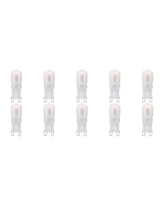 LED Lamp 10 Pack - G9 Fitting - Dimbaar - 3W - Warm Wit 3000K - Melkwit | Vervangt 32W