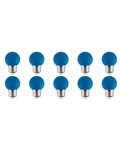 LED Lamp 10 Pack - Romba - Blauw Gekleurd - E27 Fitting - 1W