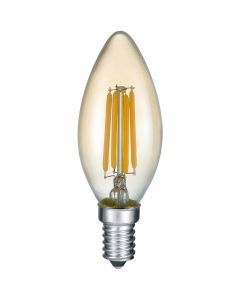 LED Lamp - Kaarslamp - Filament - E14 Fitting - 6W Dimbaar - Warm Wit 2700K