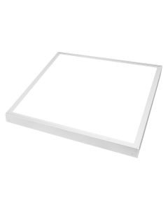 LED Paneel - Aigi Limno Slim - 60x60 - Aanpasbare Kleur CCT - 32W Opbouw Vierkant - Smart Wifi - Dimbaar - Mat Wit - Aluminium